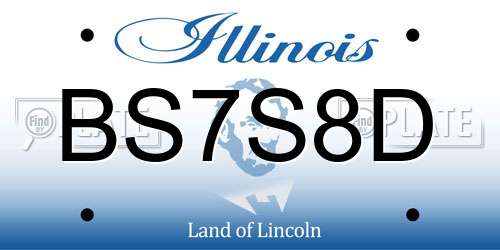 BS7S8D Illinois License Plate
