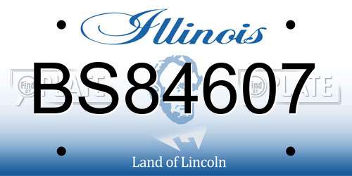 BS84607 Illinois License Plate