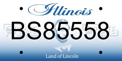 BS85558 Illinois License Plate