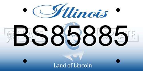 BS85885 Illinois License Plate