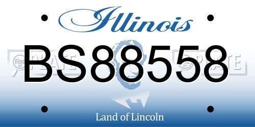 BS88558 Illinois License Plate