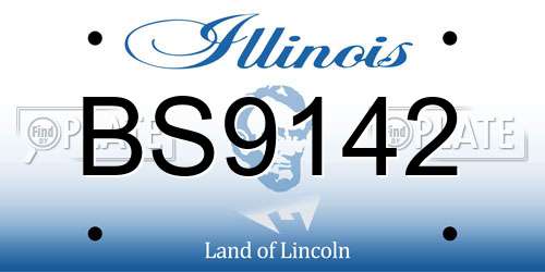 BS9142 Illinois License Plate