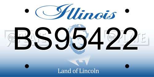 BS95422 Illinois License Plate