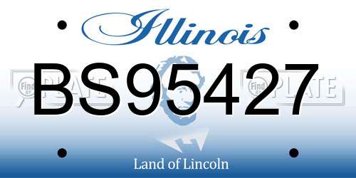 BS95427 Illinois License Plate