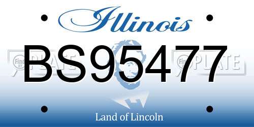 BS95477 Illinois License Plate