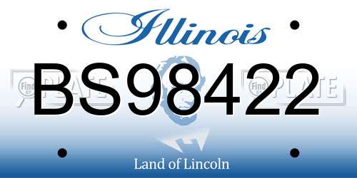 BS98422 Illinois License Plate