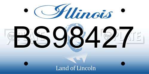 BS98427 Illinois License Plate