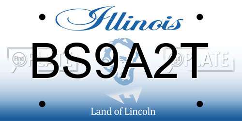 BS9A2T Illinois License Plate