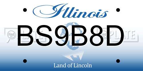 BS9B8D Illinois License Plate