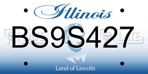 BS9S427 Illinois License Plate