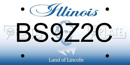 BS9Z2C Illinois License Plate