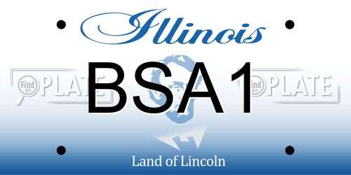 BSA1 Illinois License Plate
