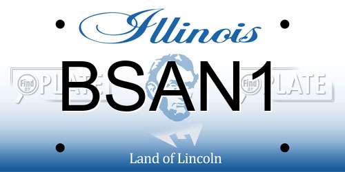 BSAN1 Illinois License Plate
