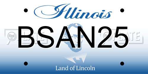 BSAN25 Illinois License Plate