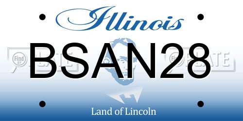 BSAN28 Illinois License Plate
