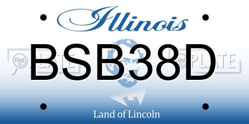 BSB38D Illinois License Plate