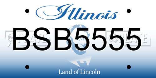 BSB5555 Illinois License Plate