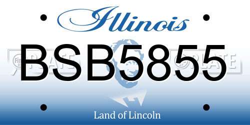 BSB5855 Illinois License Plate
