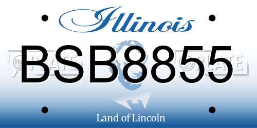 BSB8855 Illinois License Plate