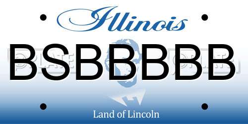 BSBBBBB Illinois License Plate