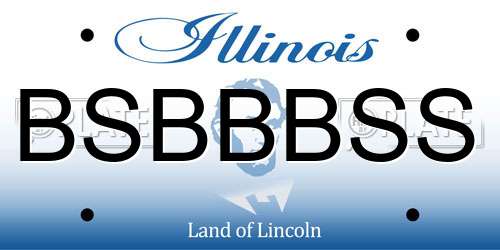 BSBBBSS Illinois License Plate