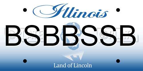 BSBBSSB Illinois License Plate
