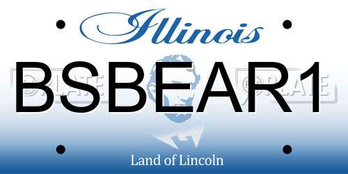 BSBEAR1 Illinois License Plate