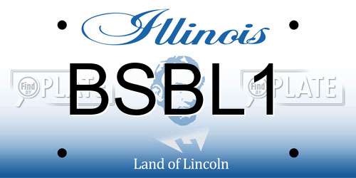 BSBL1 Illinois License Plate