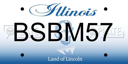 BSBM57 Illinois License Plate