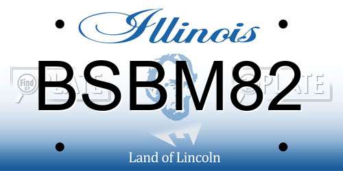 BSBM82 Illinois License Plate