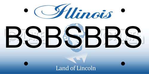 BSBSBBS Illinois License Plate