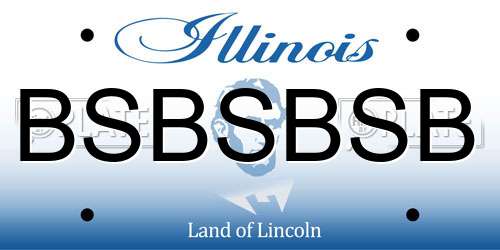 BSBSBSB Illinois License Plate