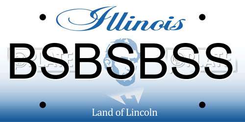 BSBSBSS Illinois License Plate