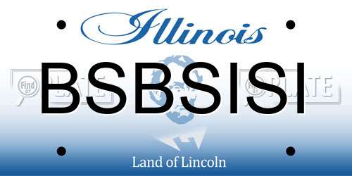 BSBSISI Illinois License Plate