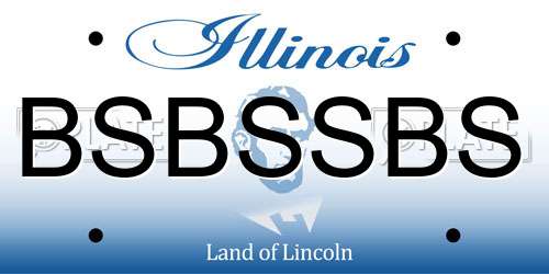 BSBSSBS Illinois License Plate