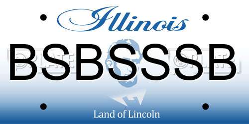 BSBSSSB Illinois License Plate