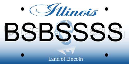 BSBSSSS Illinois License Plate