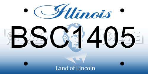 BSC1405 Illinois License Plate