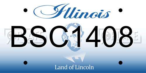 BSC1408 Illinois License Plate