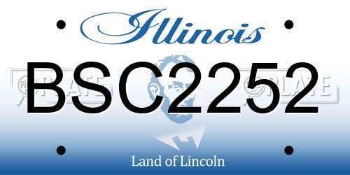BSC2252 Illinois License Plate