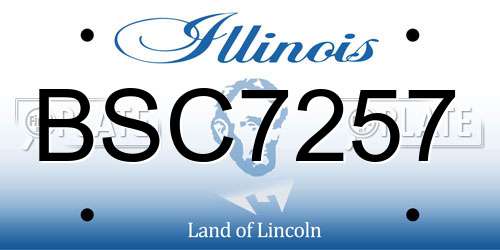 BSC7257 Illinois License Plate