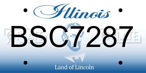 BSC7287 Illinois License Plate