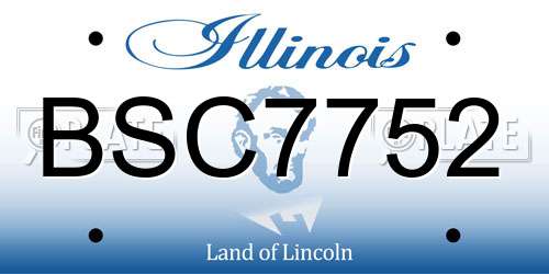 BSC7752 Illinois License Plate
