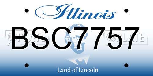 BSC7757 Illinois License Plate
