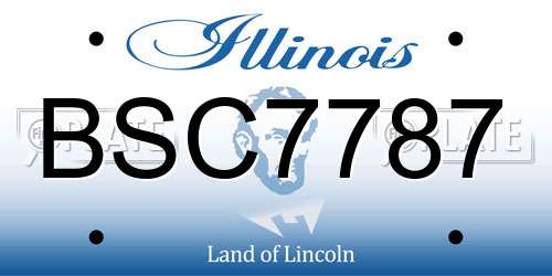 BSC7787 Illinois License Plate