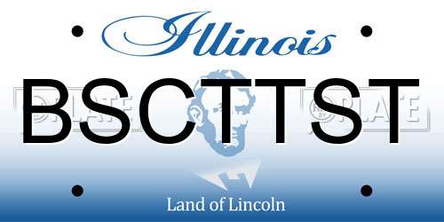 BSCTTST Illinois License Plate