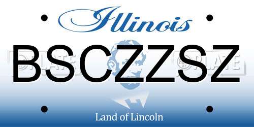 BSCZZSZ Illinois License Plate