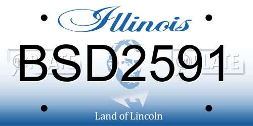 BSD2591 Illinois License Plate