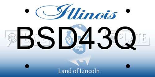 BSD43Q Illinois License Plate