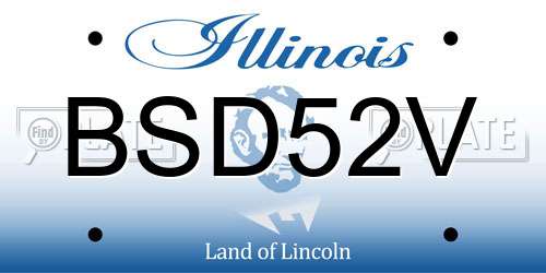 BSD52V Illinois License Plate